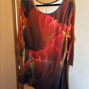 Lily Red and Black Women's Top 1X